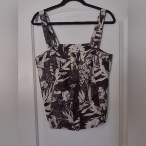 HD in Paris (Anthropologie) dark brown buttoned tank top size 10 NWOT